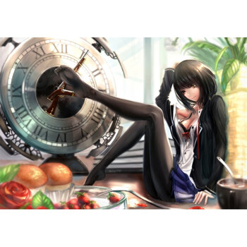 动漫海报墙贴卧室宿舍超大墙纸二次元壁画贴纸自粘防水sn2649 柠檬黄