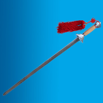 龙泉不锈钢 中华武术剑表演软剑晨练男女士 单剑 剑穗