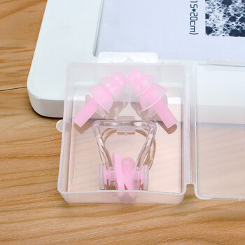 dora-duola 游泳 洗澡 洗头鼻夹耳塞 儿童硅胶鼻塞防水装备用品 粉红