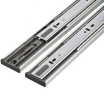 千朵云 抽屉轨道 不锈钢静音三节轨滑轨滑道阻尼导轨滑槽 家具配件