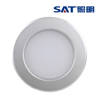 SAT照明为而普系列 特价促销 LED家居灯天花筒灯护眼筒灯 3W 开孔7cm 特价！ 银色 6000K正白光