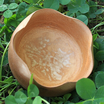 环保竹碗 竹节碗 茶碗 点心干果盘 花边碗 荷叶碗 碳化竹碗欧殿礼品