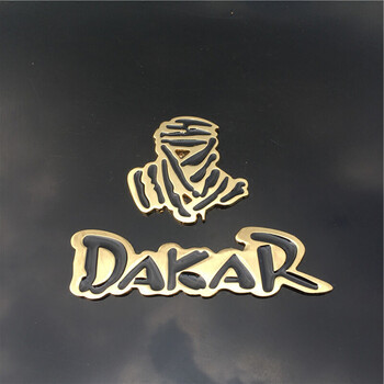 迈途达喀尔车贴suv拉力越野标志个性金属标吉普jeep改装车标dakar尾标