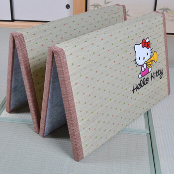 
                                        萩原日式榻榻米地垫 夏凉地席凉席hello Kitty卡通猫折叠床垫铺垫 国内草授权商 喇叭图案                