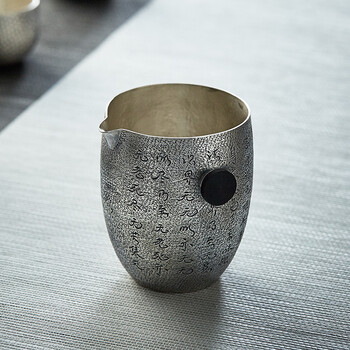 铸荣堂 990足银公道杯茶杯 手工分茶器 全手工功夫茶具配件零配双耳小