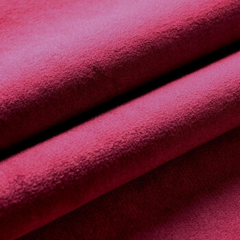 遮光天鹅绒布丝绒窗帘成品窗帘隔热落地飘窗纯色简约风格 酒红色