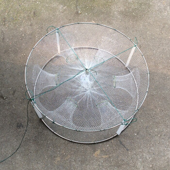 不锈钢白色圆形捕鱼笼虾笼小鱼虾网河虾捕小白条渔网抓鱼神奇 5进口33