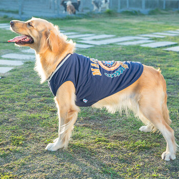 衣服大型犬秋装保暖萨摩哈士奇拉布拉多宠物大狗加厚冬装180120 藏青