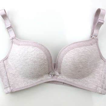 上托调整型 侧收副乳透气吸汗上薄下厚模杯少女文胸 肤色 75a【图片