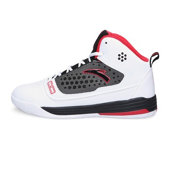 安踏男鞋加内特kg4代篮球鞋 高帮耐磨透气运动鞋91511125 安踏白/黑