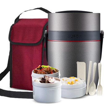 保温饭盒多层保温饭桶超长保温304不锈钢真空成人学生便当盒便携手提