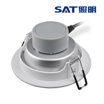 SAT照明为而普系列 特价促销 LED家居灯天花筒灯护眼筒灯 3W 开孔7cm 特价！ 银色 6000K正白光