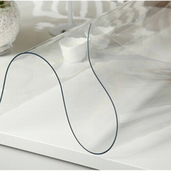 pvc餐桌布防水软质玻璃塑料台布桌垫免洗茶几垫透明磨砂水晶板 透明1.