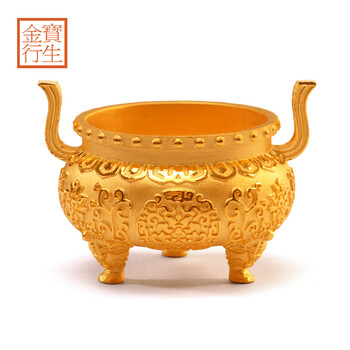 宝生金行 999足金摆件一言九鼎投资黄金金鼎摆件 60.11克
