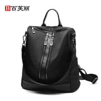 2018春季新款双肩背包女士欧美风牛津布料时