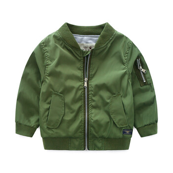 夹克2018春秋新款韩版童装春装3岁儿童韩版5宝宝6外套7 绿色夹克外套