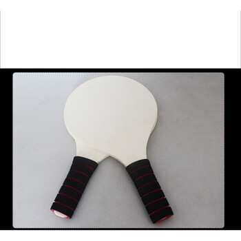 健羽加厚原木板羽球拍三毛球拍环保板球拍加10个球大头球拍包 木