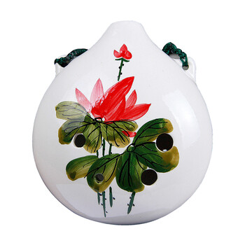 风雅陶笛 Feng Ya Ocarina 手绘千年风雅6孔中音f调初学演奏六孔af陶笛af 荷花 图片价格品牌报价 京东