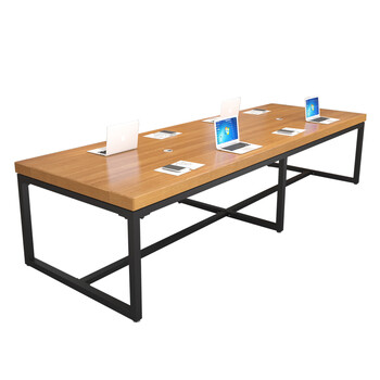 loft办公会议桌简约现代长桌子工作台简易条形桌长方形实木长条桌 长