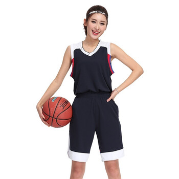 皓娜运动篮球服套装女款比赛球服队服个性定制女子无袖训练球衣 1865