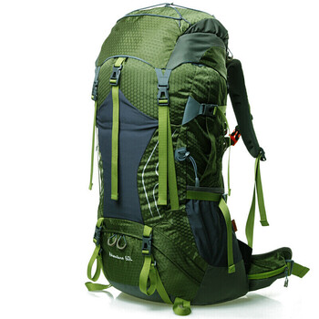 户外登山包 男女旅行徒步背包 军绿色 60升