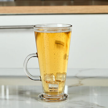 钢化玻璃家用啤酒杯创意个性复古大扎啤杯带把 哥伦比亚啤酒杯455毫升