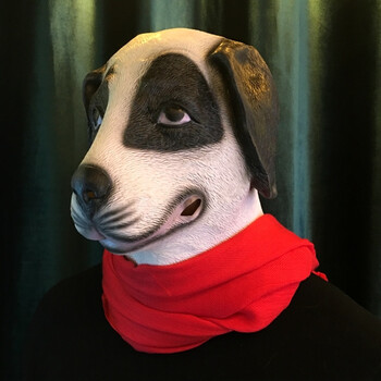 服饰配件 口罩 zuoanxb 动物头套驴马头面具万圣节猩猩哈士奇狗头搞笑