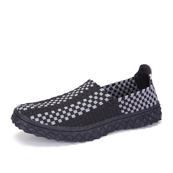 新款秋冬编织鞋男夏透气韩版休闲鞋女情侣一脚蹬懒人豆豆镂空男鞋潮
