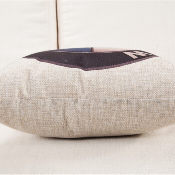 青春派家纺 棉麻抱枕 坐垫 沙发垫45*45cm 英伦-子母 50cm*50cm 含芯