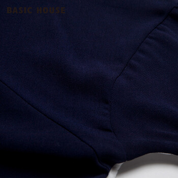 Basic House/百家好秋冬个性凹凸纹理时尚撞色T恤衫HOTS720J 象牙色/IV 155/85/S