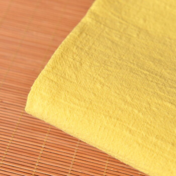 纯色洗水柔软竹节棉麻布料 文艺森系衬衣服装禅服宝宝面料diy 柠檬黄