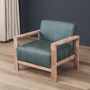 知茗北欧小户型实木沙发日式现代布艺客厅组合卧室单人