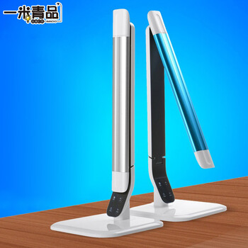 
                                        一米青品 LED台灯护眼灯学习工作儿童学生书桌阅读灯触控触摸调光 创意折叠床头灯 10W台灯 调光调色 蓝色                