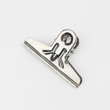 白钢夹圆形铁票夹 钢夹圆形 不锈钢票夹 小夹子办公用品 7.5cm