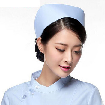 护士帽加杠护士长帽药店医师护士服帽子医生帽白色粉色蓝色燕尾帽lq
