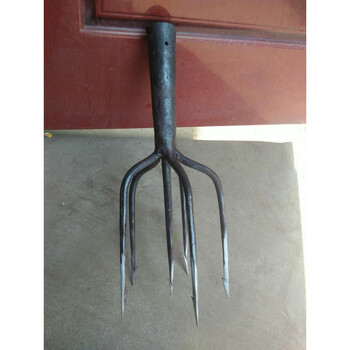 钢叉猎叉鱼具打猎纯手工定制弹簧钢猎叉铁匠打铁武术器材 六股