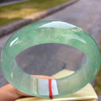 春龙玉手镯女款浅绿玉镯石英岩玉石手镯玉镯子送妈妈女友生日礼物刻字 63mm 默认