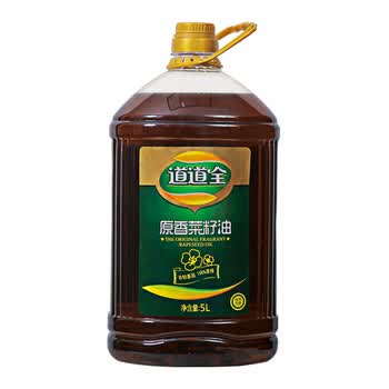 道道全原香菜籽油 物理压榨优质菜籽植物油 非转基因食用油粮油5l