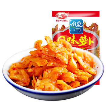 鱼泉 风味萝卜榨菜60g重庆特产榨菜咸菜丝麻辣美味下饭菜小吃佐餐