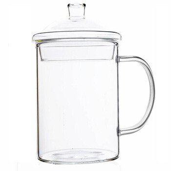 大容量复古玻璃杯耐高温水杯带盖茶杯创意怀旧大茶缸