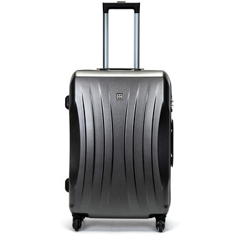 瑞世（SUISSEWIN） 拉杆箱 24英寸轻盈PC旅行箱 时尚万向轮行李箱商务旅行托运箱  SN6300 深灰色