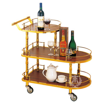 南甜品车酒水服务车c17酒店酒车茶水车送餐车欧式三层手推车