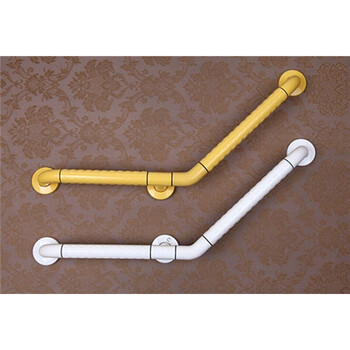 坐便器扶手老年人扶手135度浴室扶手防滑扶手无障碍扶手卫生间扶 黄色