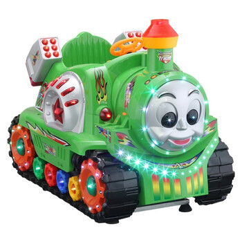 投币摇摇车儿童摇摇马家用宝宝带音乐电动商用摇摆机 绿色 商用高配