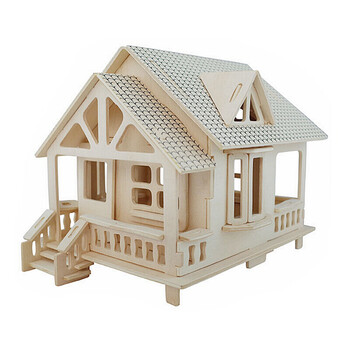 3d木质立体拼图儿童积木diy木头拼装玩具模型情迷爱琴海 木屋
