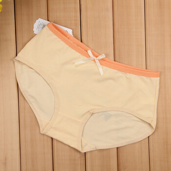 儿童内裤纯棉三角内裤中腰全棉中大童学生女孩卡通可爱精梳棉短裤 浅
