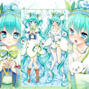 萌创社 雪初音动漫等身抱枕二次元周边靠枕 60*170cm桃皮线 棉芯