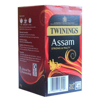 波兰进口  川宁（TWININGS）茶叶红茶   英国川宁阿萨姆红茶  20包*2g   40g/盒