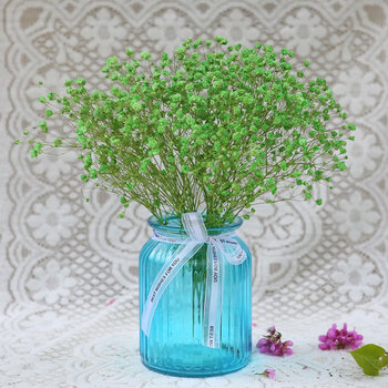 满天星客厅花瓶装饰勿忘我鲜花家居摆设简欧ins风 绿色 绿色满天星