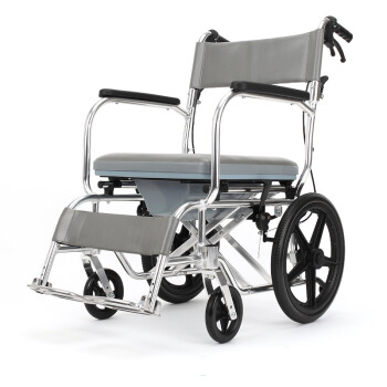 TOUSDA医用老人轮椅手动手推车家用轻便可折叠残疾人代步车便携多功能可洗澡轮椅可水洗带坐便轮椅 可洗澡带坐便
